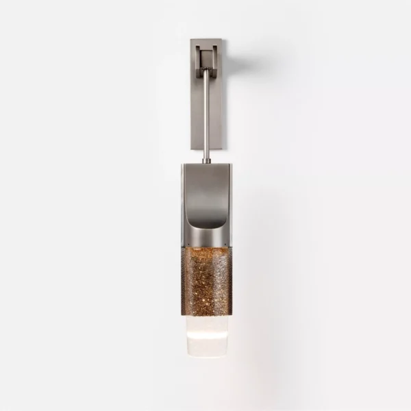 Isthmus Arm Sconce in Cast Glass