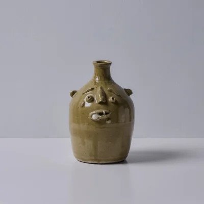 Taupe Face Jug by Fred Beane