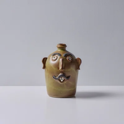 Uncorked Mustache Face Jug by Sid Luck