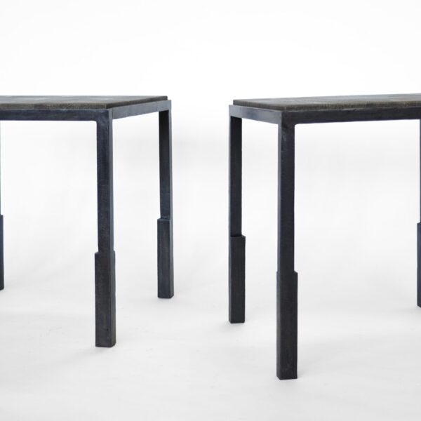 Table No. 9 Parchment or Shagreen Inset