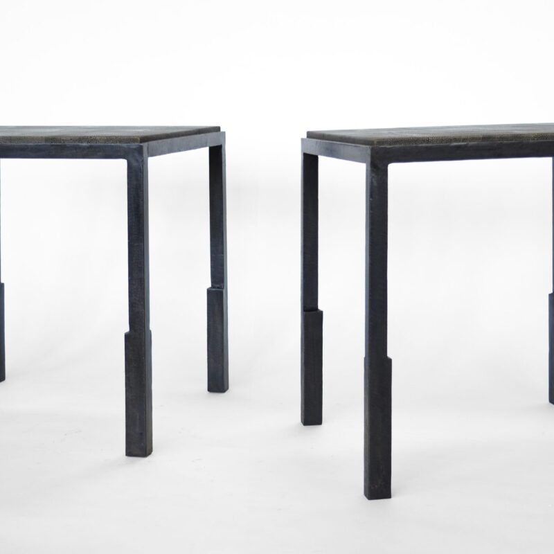 Table No. 9 Parchment or Shagreen Inset