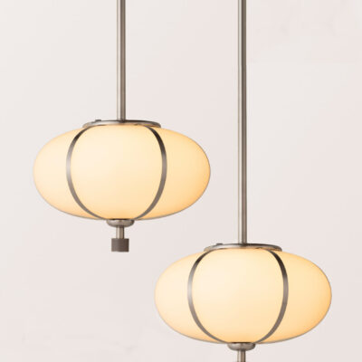 Rib Pendant – Small Ellipse Double