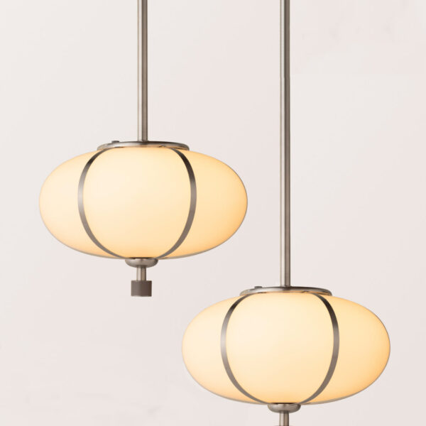 Rib Pendant – Small Ellipse Double