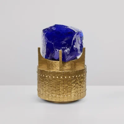 Ultramarine Slag Lamp