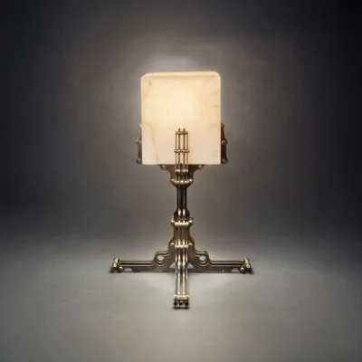 Lampe Laiton Carrée - Patinated Brass