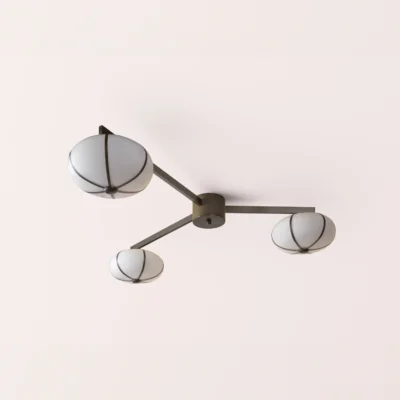 Rib Chandelier 3 Flush Mount