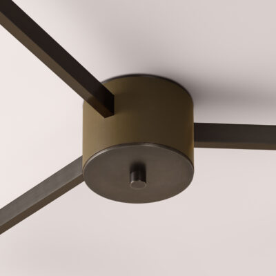 Rib Chandelier 3 Flush Mount