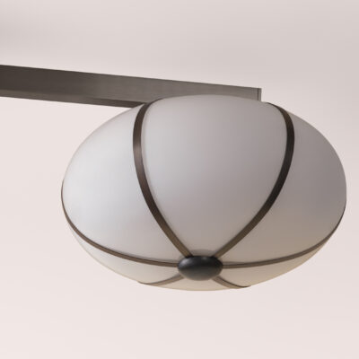 Rib Chandelier 3 Flush Mount