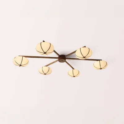 Rib Chandelier 6 Flush Mount