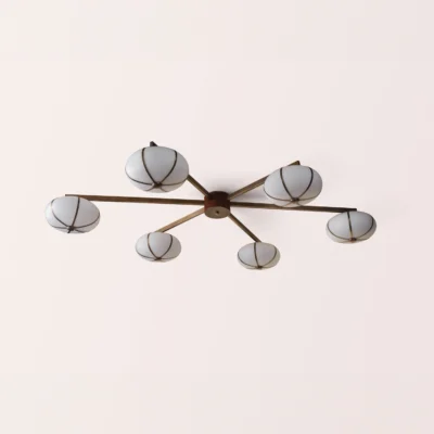 Rib Chandelier 6 Flush Mount