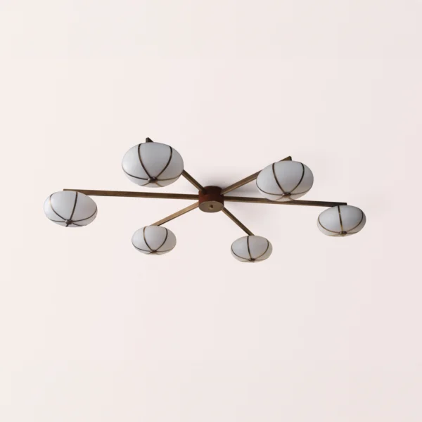 Rib Chandelier 6 Flush Mount