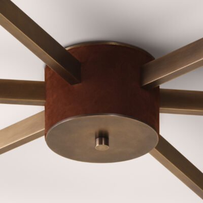 Rib Chandelier 6 Flush Mount