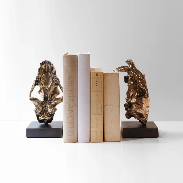 Sabre Tooth Tiger Skull Bookends