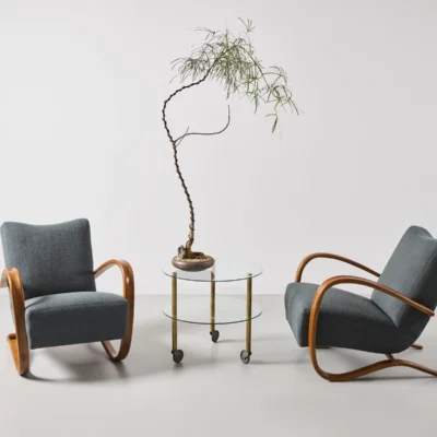 Pair of H269 Armchairs by Jindrich Halabala for Thonet