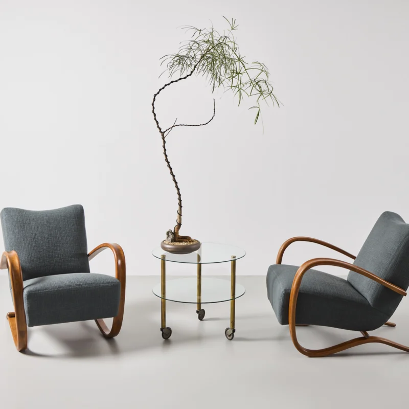 Pair of H269 Armchairs by Jindrich Halabala for Thonet