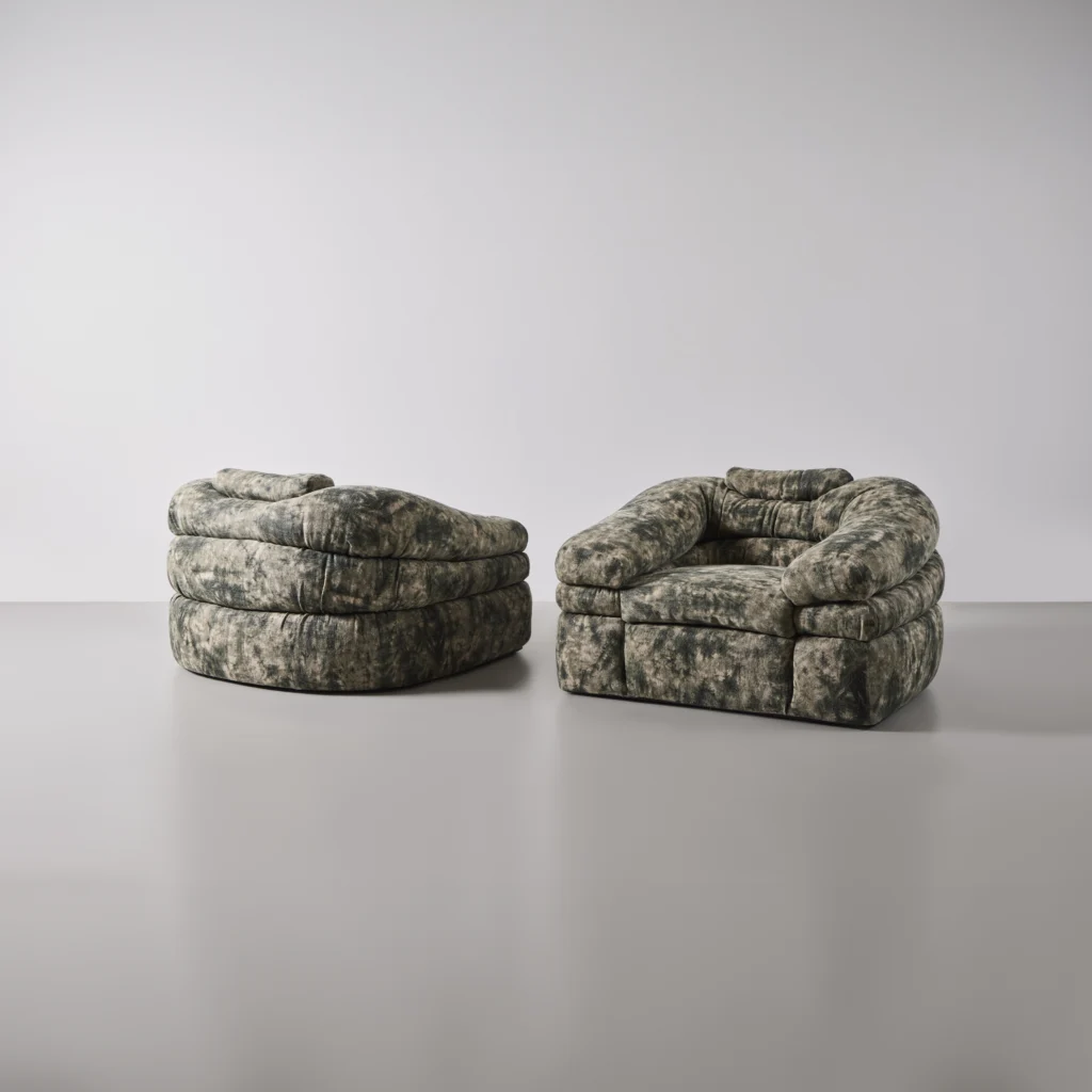 Pair of Straccio Easy Chairs by Jonathan de Pas, Donato d'Urbino and Paolo Lomazzi for Zanotta