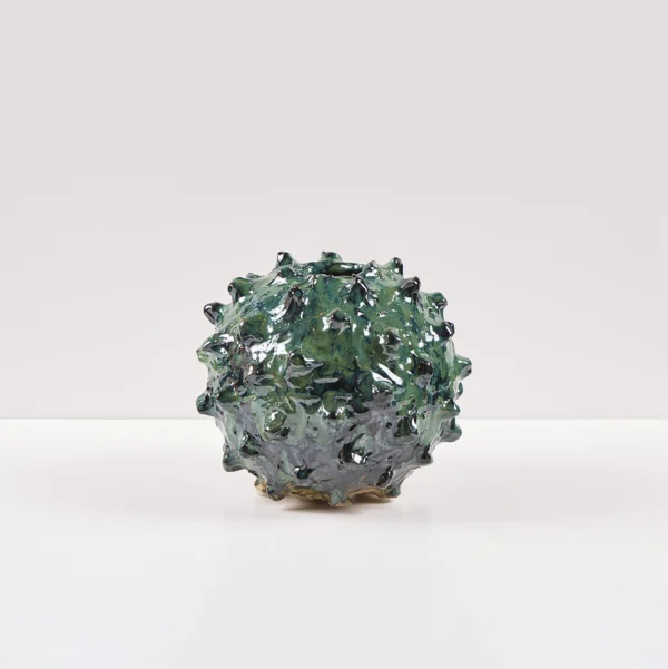 Urchin Vessel in Moss Agate