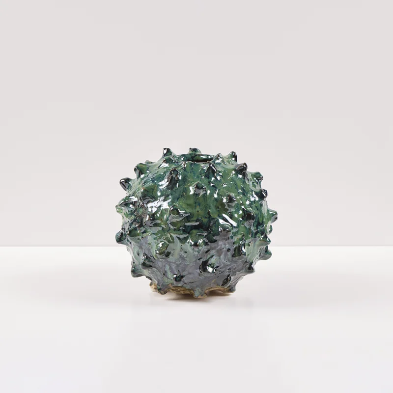 Urchin Vessel in Moss Agate