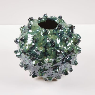 Urchin Vessel in Moss Agate