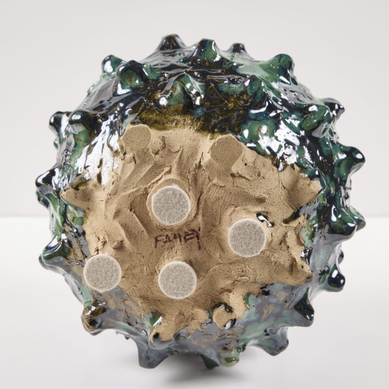 Urchin Vessel in Moss Agate