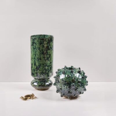 Urchin Vessel in Moss Agate