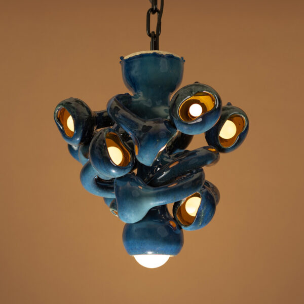 10 Bulb Chandelier – Blue
