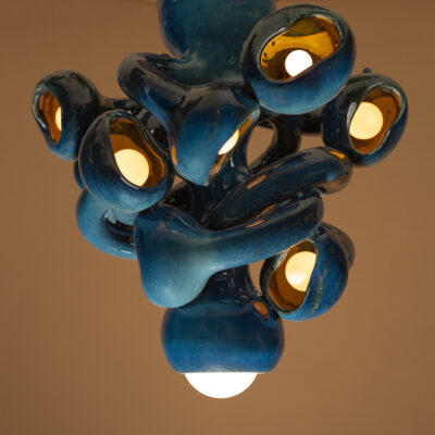 10 Bulb Chandelier – Blue