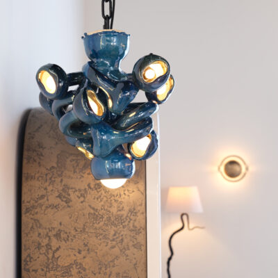 10 Bulb Chandelier – Blue