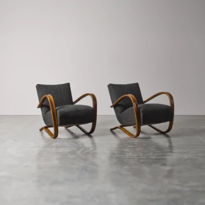 Pair of H269 Armchairs #9 by Jindrich Halabala for Thonet