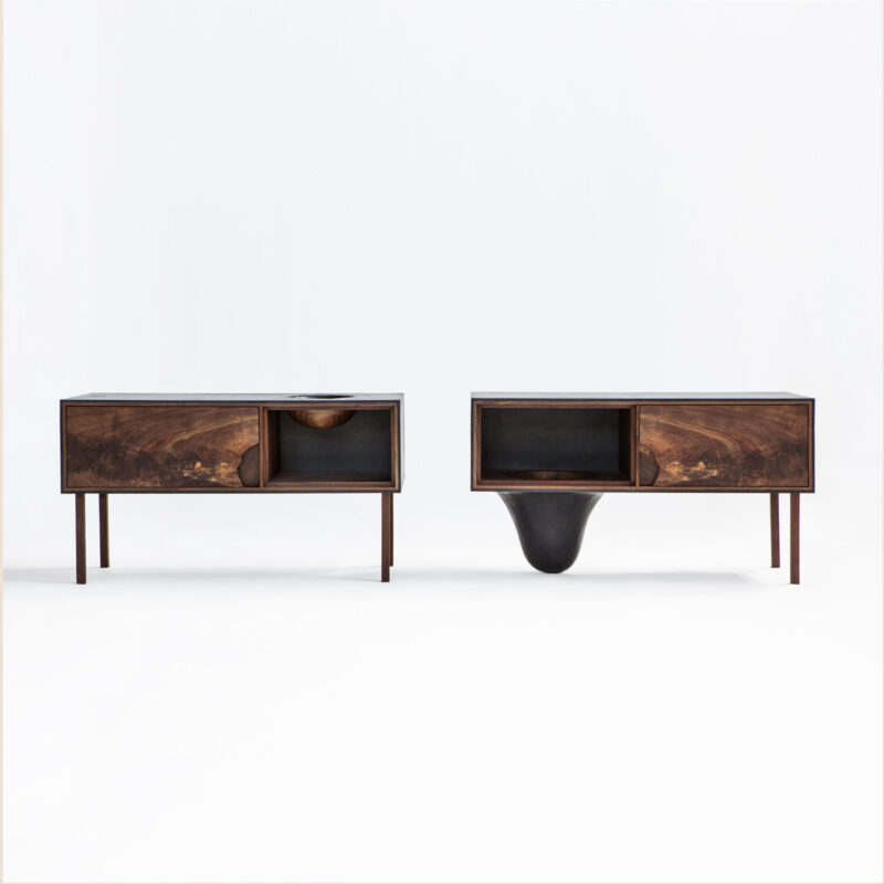 OUTSIDE IN Side Tables – Wood Legs