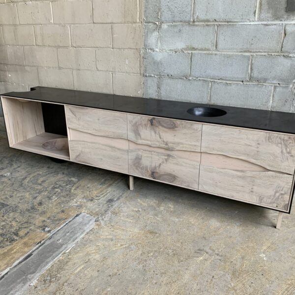 OUTSIDE IN Credenza – Wood Legs – 96”