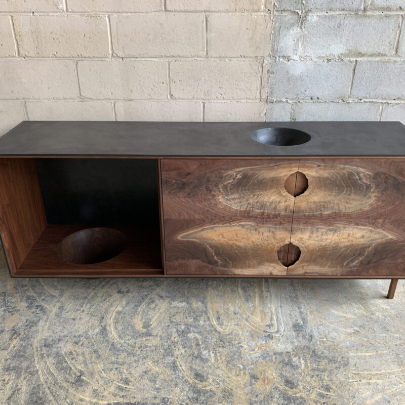 OUTSIDE IN Credenza – Wood Legs – 73”