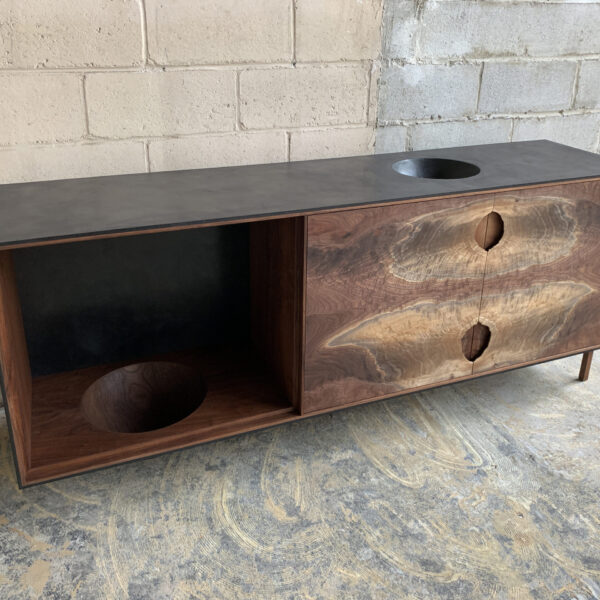 OUTSIDE IN Credenza – Wood Legs – 73”