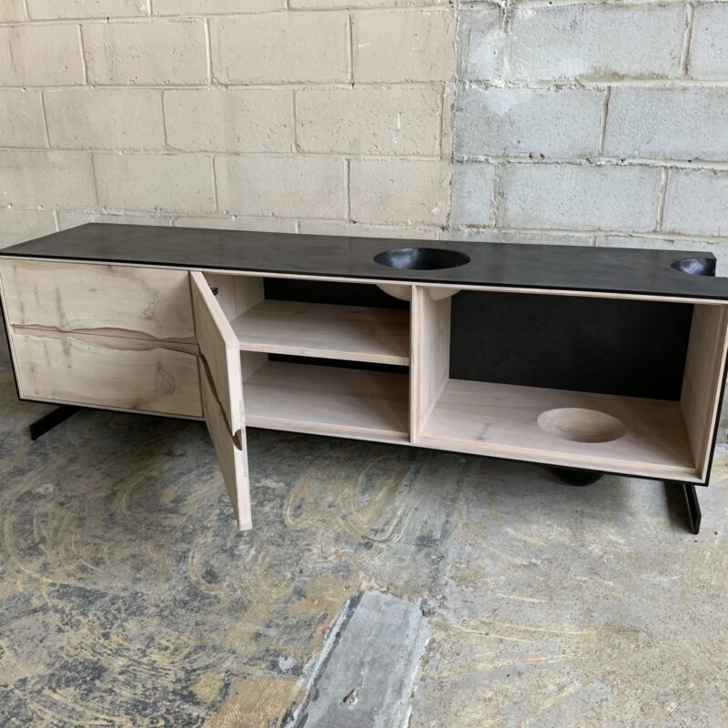 OUTSIDE IN Credenza – Wood Legs – 76”