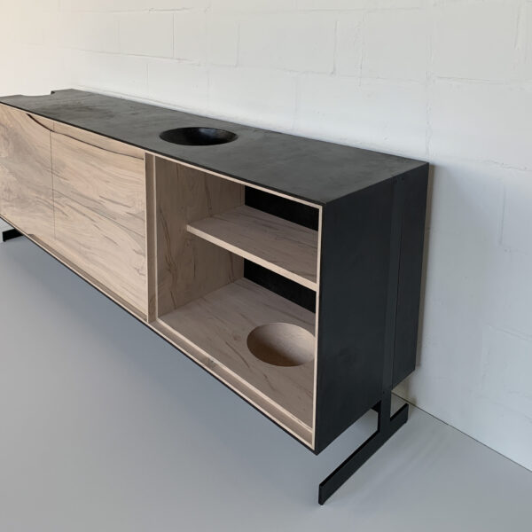 OUTSIDE IN Credenza – Metal Legs – 85”