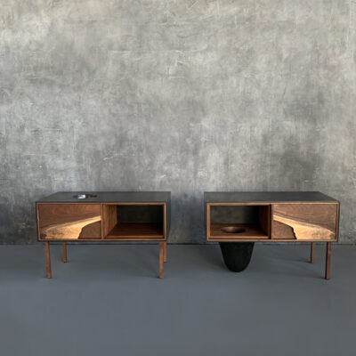 OUTSIDE IN Side Tables – Wood Legs