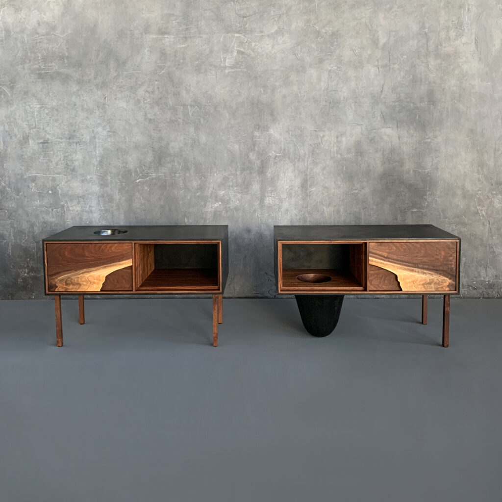 OUTSIDE IN Side Tables - Wood Legs