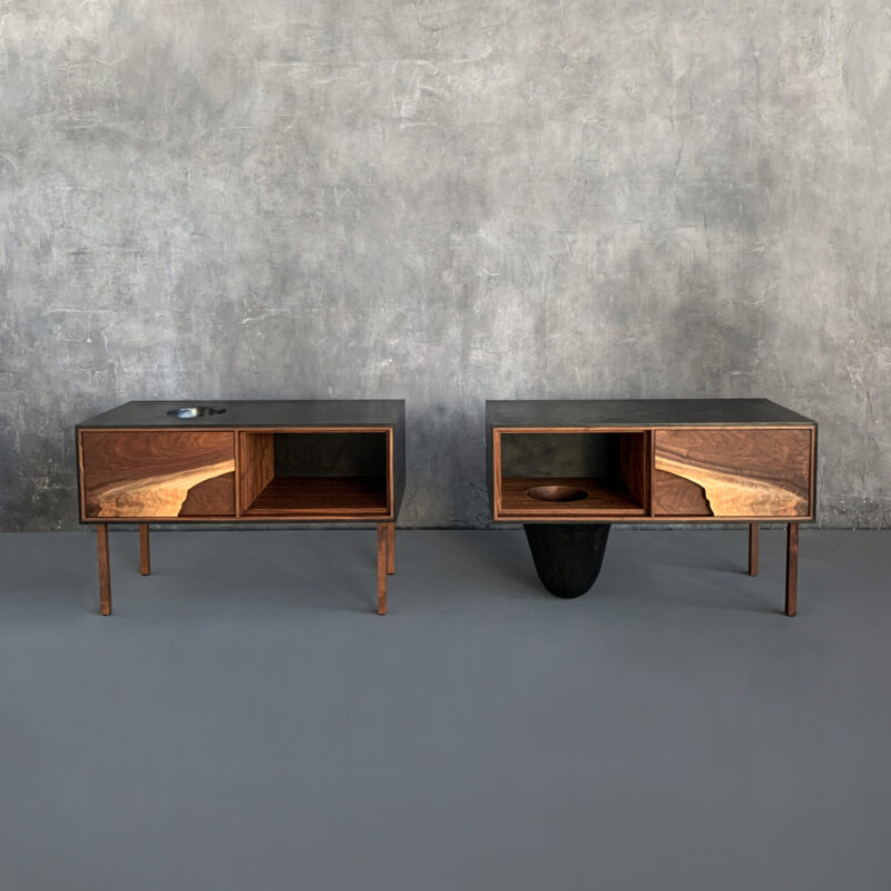 OUTSIDE IN Side Tables – Wood Legs