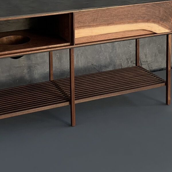 OUTSIDE IN Console – Wood Legs and Shelf