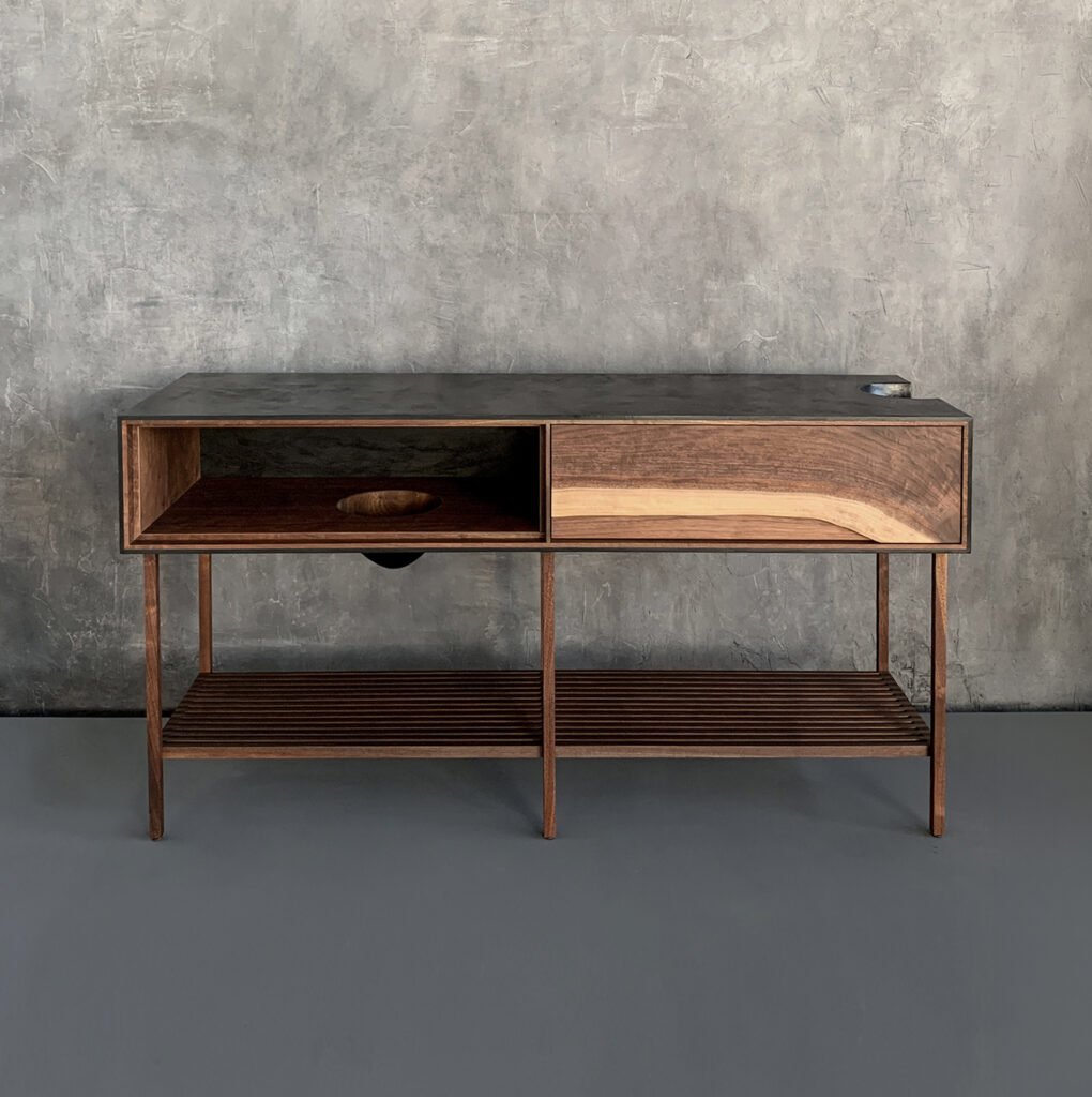 OUTSIDE IN Console - Wood Legs and Shelf