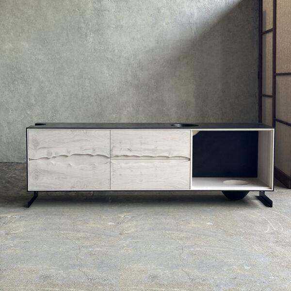 OUTSIDE IN Credenza – Metal Legs – 84”