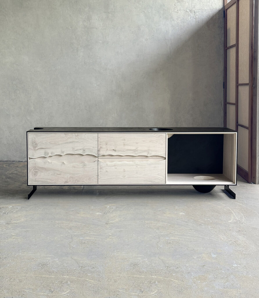 OUTSIDE IN Credenza - Metal Legs - 84''