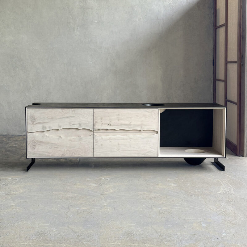 OUTSIDE IN Credenza – Metal Legs – 84”