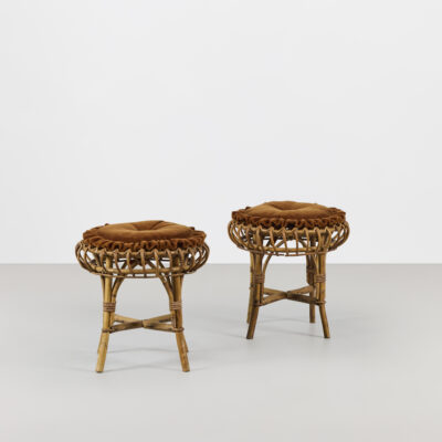 Pair of Disc Stools Attributed to Franco Albini