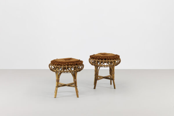 Pair of Disc Stools Attributed to Franco Albini