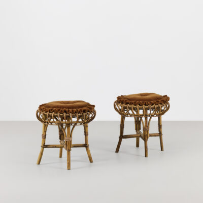 Pair of Disc Stools Attributed to Franco Albini
