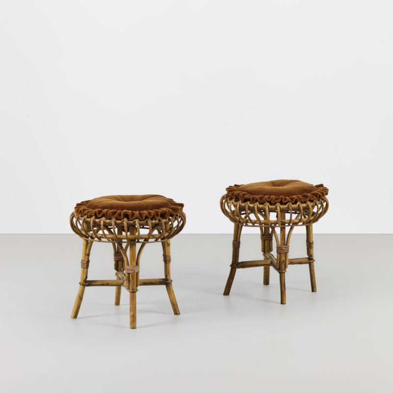 Pair of Disc Stools Attributed to Franco Albini
