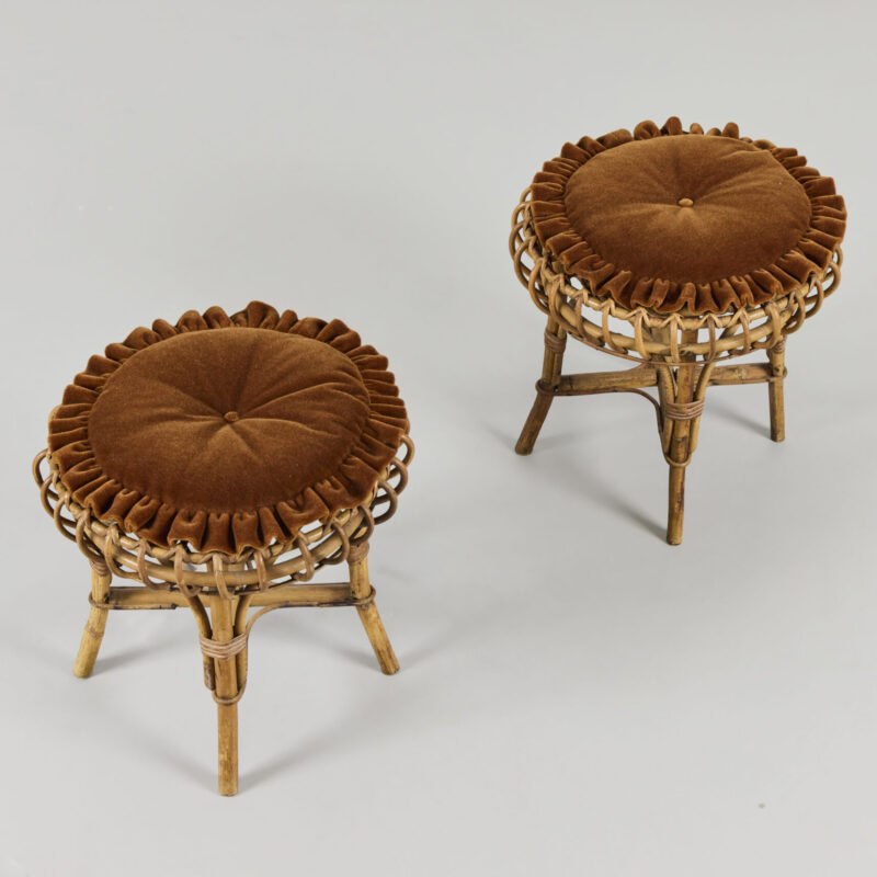 Pair of Disc Stools Attributed to Franco Albini