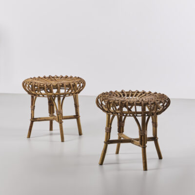 Pair of Disc Stools Attributed to Franco Albini