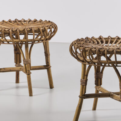 Pair of Disc Stools Attributed to Franco Albini